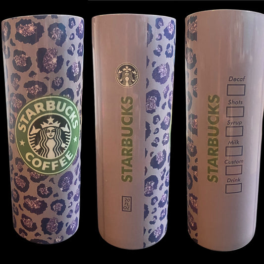Starbucks Purple Leopard Print Tumbler