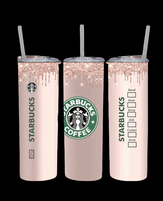 Pink drip Starbucks Tumbler