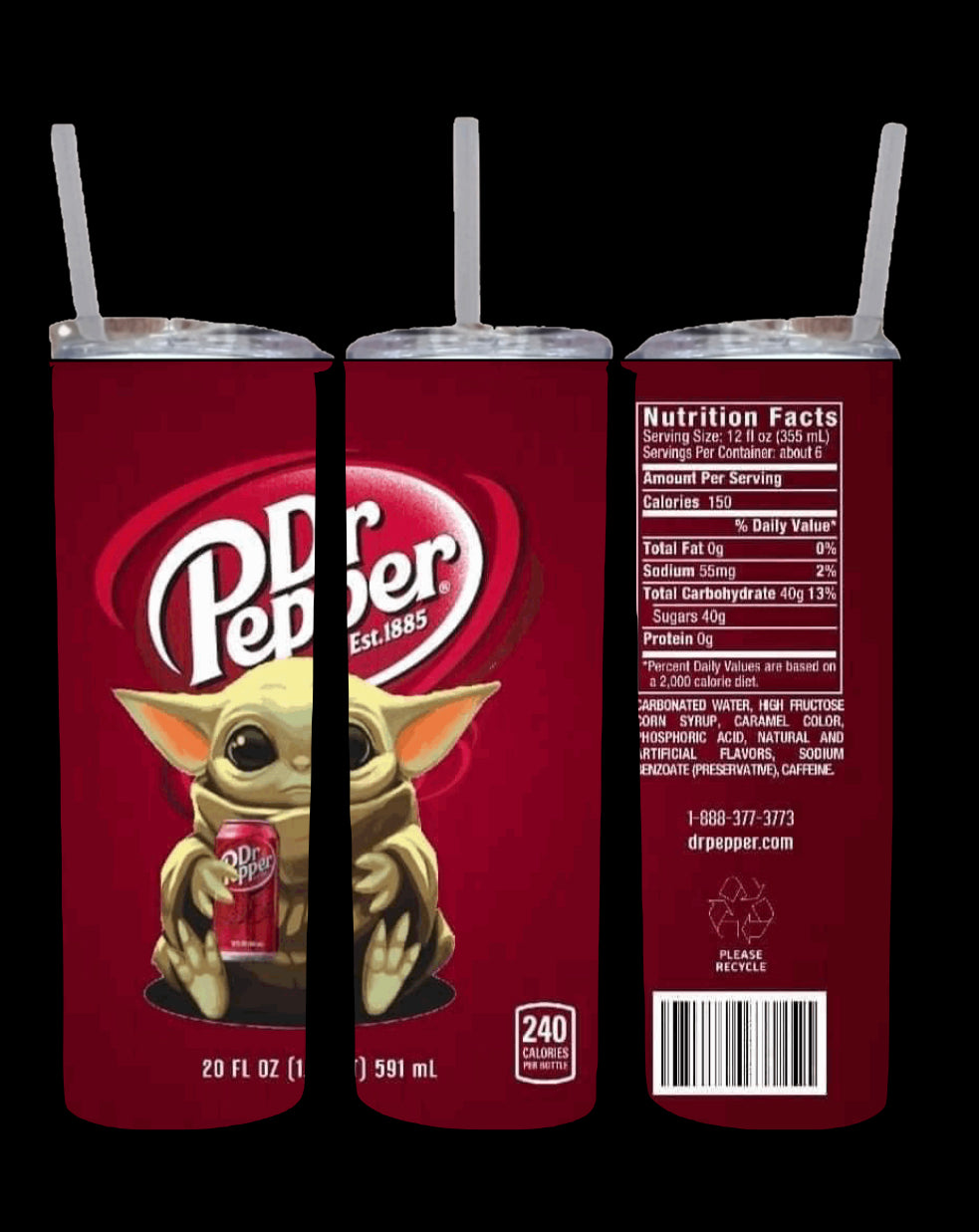 Dr Pepper Baby Yoda Tumbler – Classy Mess Boutique