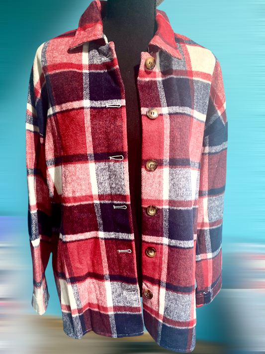Red and Navy Flannel - Sale