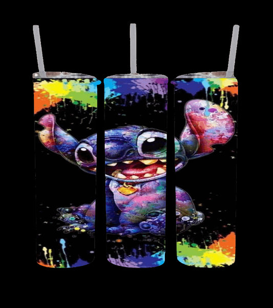 Stitch water colors tumbler
