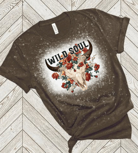 Wild Soul Bullhead brown bleached shirt